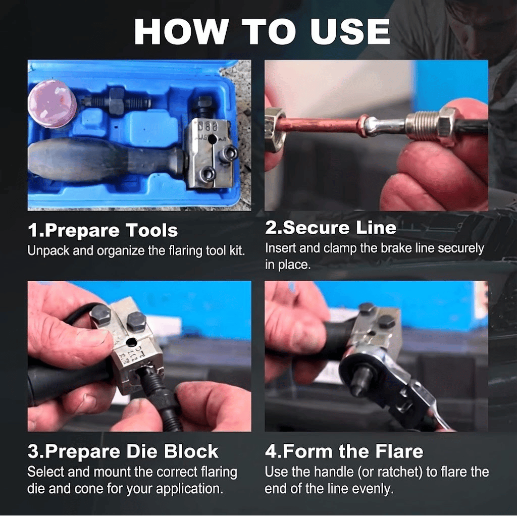 Professional Car Brake Line Flaring Tool Kit