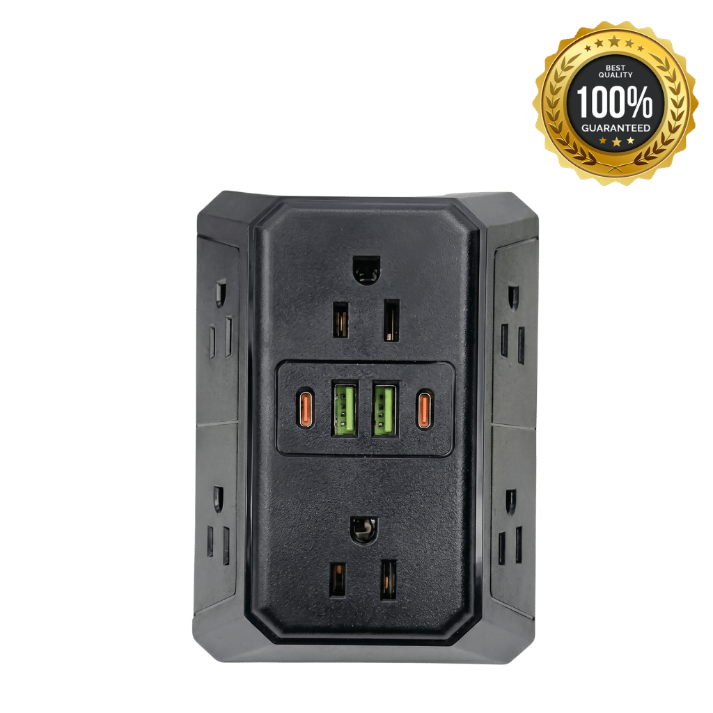 Modern Smart Night-Light Multi-Outlet Wall Extender